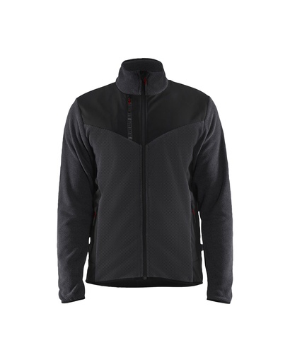 5942 Gebreid vest met softshell