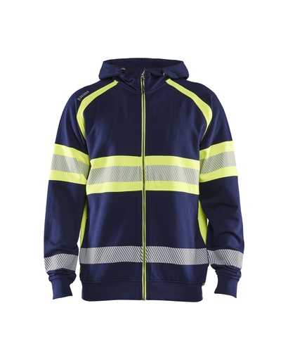 3552 Hooded sweatshirt met rits High Vis