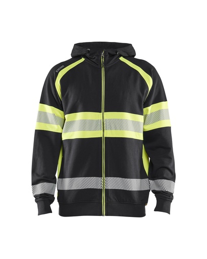 3552 Hooded sweatshirt met rits High Vis