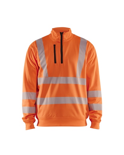 3564 Sweatshirt met halve rits High Vis