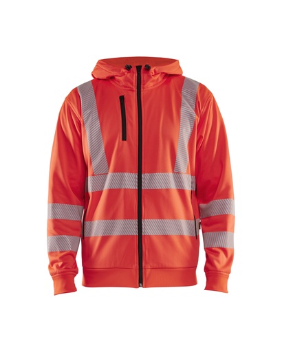 3565 Hooded sweatshirt met rits High Vis