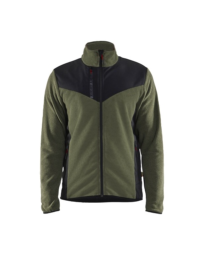5942 Gebreid vest met softshell