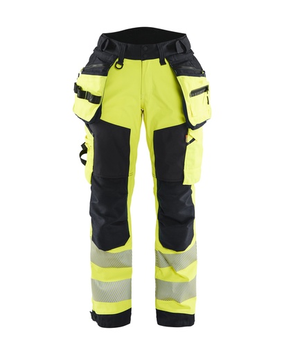 7118 Dames High Vis werkbroek softshell met gereedschapszakken
