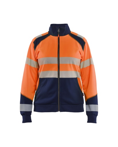 3508 Dames sweatshirt met rits High Vis