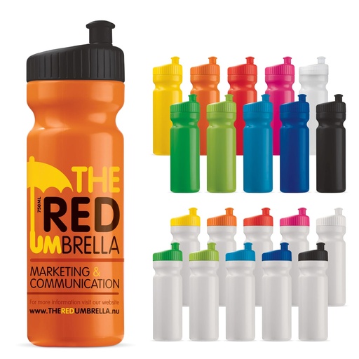 Bidon 750 ml met clublogo / sponsor 