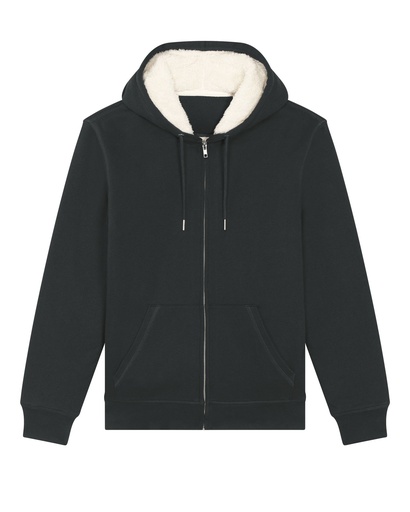 Hygger Sherpa Zip Hoodie Black Black