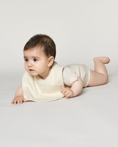 [STAU029C054OS] Baby Bib Natural Raw Natural Raw