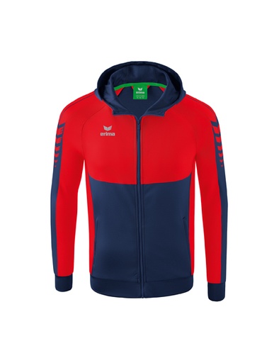 Six Wings trainingsjack met capuchon new navy/rood