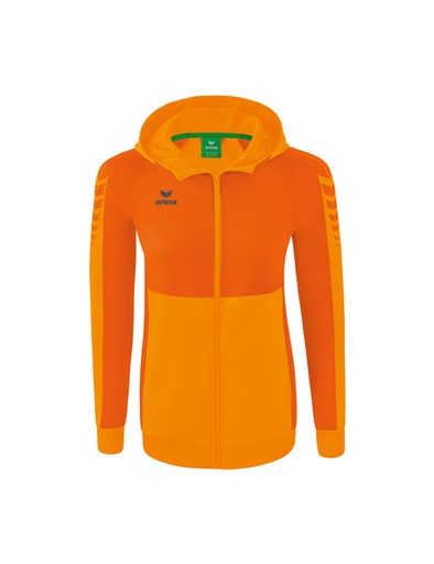 Six Wings trainingsjack met capuchon new orange/oranje Dames