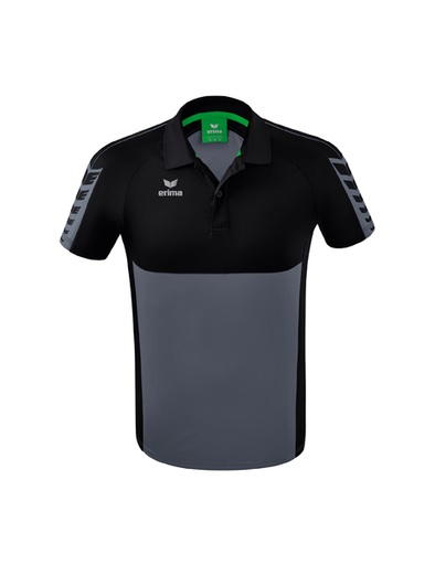 Six Wings polo slate grey/zwart