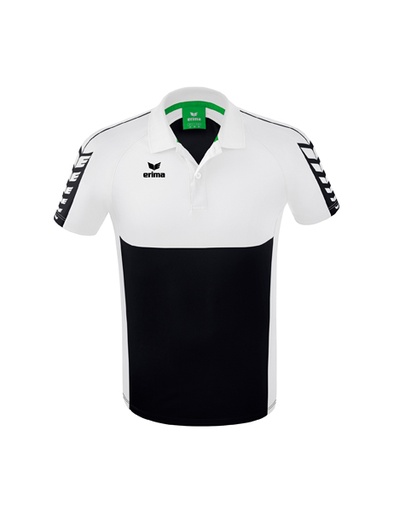Six Wings polo zwart/wit