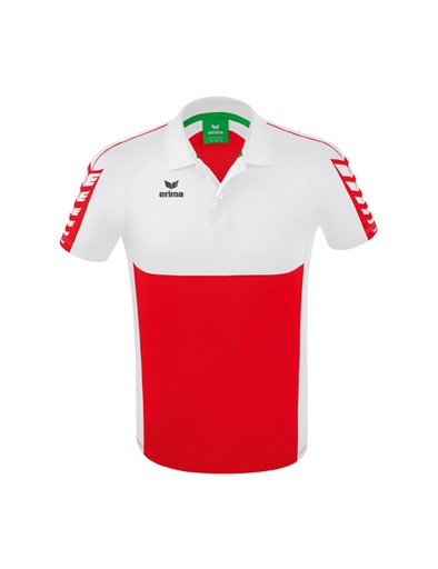 Six Wings polo rood/wit