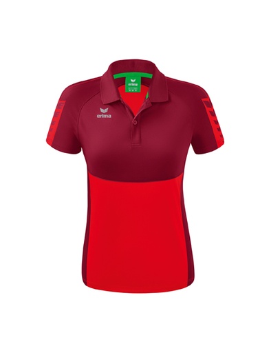 Six Wings polo rood/bordeaux Dames