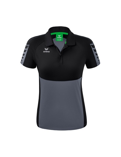 Six Wings polo slate grey/zwart Dames