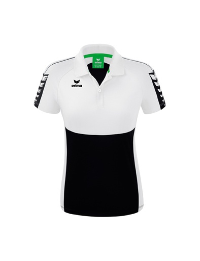 Six Wings polo zwart/wit Dames