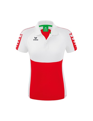 Six Wings polo rood/wit Dames