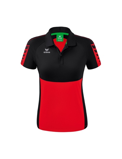 Six Wings polo rood/zwart Dames