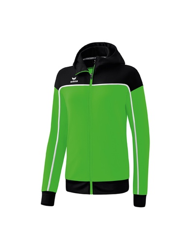 CHANGE by erima trainingsjack met capuchon green/zwart/wit Dames