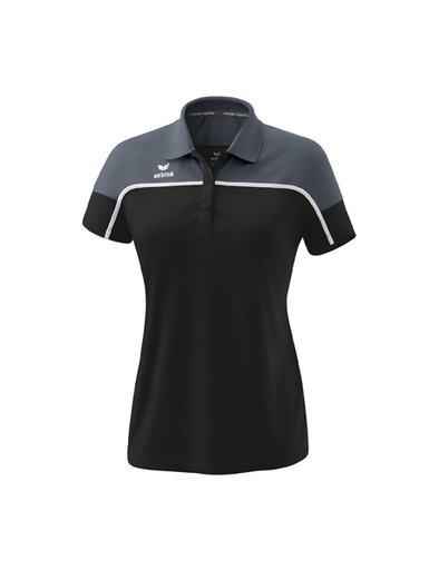 CHANGE by erima polo black grey/slate grey/wit Dames