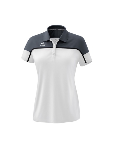 CHANGE by erima polo wit/slate grey/zwart Dames