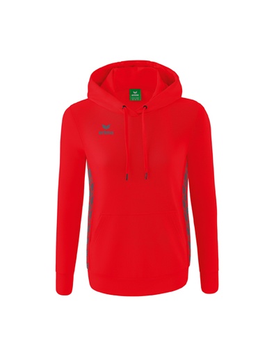Essential Team sweatshirt met capuchon rood/slate grey Dames