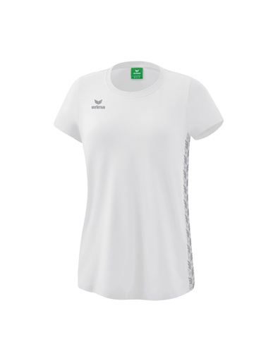 Essential Team T-shirt wit/monument grey Dames
