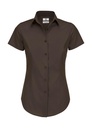Black Tie SSL/women Poplin Shirt Coffee Bean
