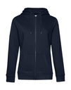 QUEEN Zipped Hooded /women Navy Blue
