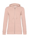Zipped Hooded /women Soft Rose