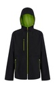Navigate 2-Layer Hooded Softshell Jacket Black/Lime Green