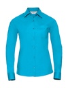 Ladies' LS Poplin Shirt Turquoise