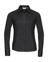 Ladies' LS Fitted Poplin Shirt Black