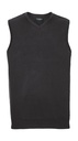 Adults' V-Neck Sleeveless Knitted Pullover Black
