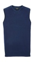 Adults' V-Neck Sleeveless Knitted Pullover Denim Marl