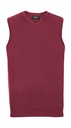 Adults' V-Neck Sleeveless Knitted Pullover Cranberry Marl