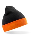 Recycled Black Compass Beanie Black/Orange
