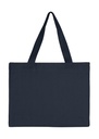 Canvas Wide Shopper with Fold LH Dark Blue