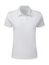 Poly Cotton Polo Women White