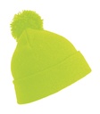 Junior Pom Pom Beanie Fluorescent Yellow