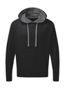 Contrast Hooded Sweatshirt Men Black/Grey
