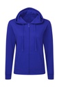 Hooded Full Zip Women Royal Blue