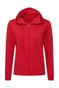 Hooded Full Zip Women Red