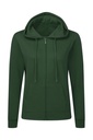 Hooded Full Zip Women Bottle Green