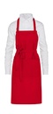 LISBON - Cotton Heavyweight Bib Apron with Pocket Red