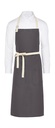 SANTORINI - Contrasted Bib Apron with Pocket Grey