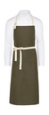 SANTORINI - Contrasted Bib Apron with Pocket Olive