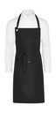 PROVENCE - Eyelet Bib Apron with Pocket Black