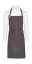 PROVENCE - Eyelet Bib Apron with Pocket Grey
