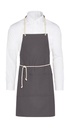 CORSICA - Cord Bib Apron with Pocket Grey