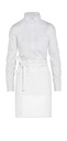 BRUSSELS - Short Recycled Bistro Apron with Pocket White
